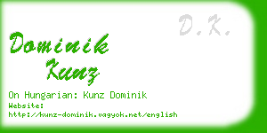 dominik kunz business card